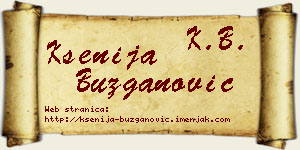 Ksenija Buzganović vizit kartica